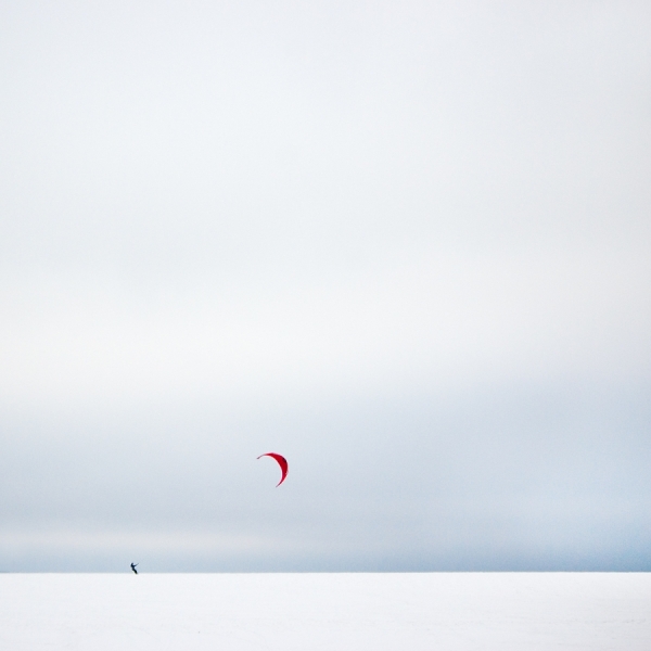 Photograph Carmen Spitznagel Snowkiting on One Eyeland